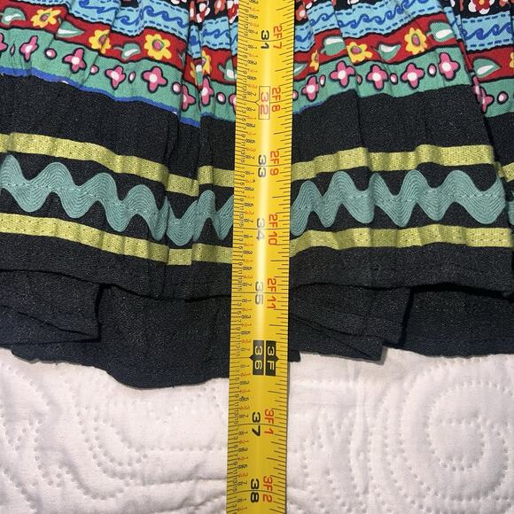 Double D Ranch Maxi Skirt Size L Colorful Multi-print Stretch Long Western Rodeo - Picture 7 of 14